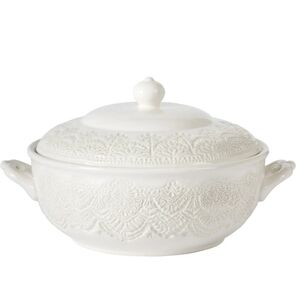 💕 New 2025 Pioneer Woman Vintage Lace Cream Soup Tureen Serveware Dish